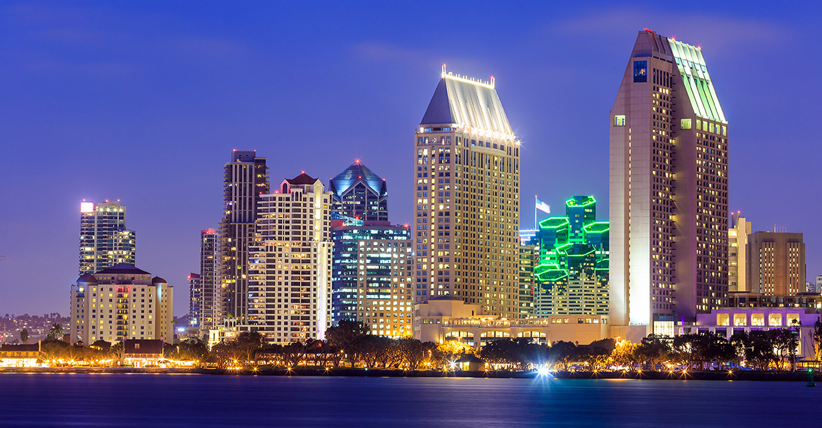San Diego Nightime Skyline